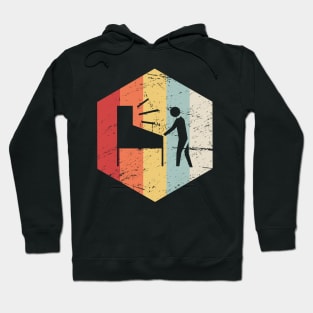 Retro Vintage Pinball Player Icon Hoodie